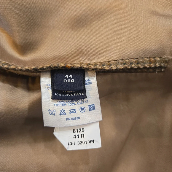 Vintage LambsWool Plaid Tweed Preppy Blazer Sports Jacket Brown Size 44 - Picture 14 of 16